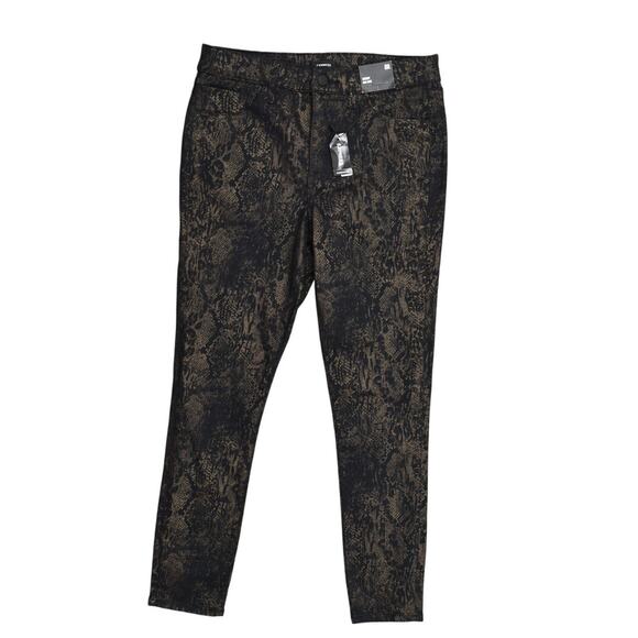 New Express Skinny Jeans Black Size 8R Cotton Blend Skinny Mid Rise - Picture 1 of 10